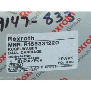 REXROTH R165331220 RUNNER BLOCK BALL CARRIAGE LINEAR BEARING (NEW IN BOX)