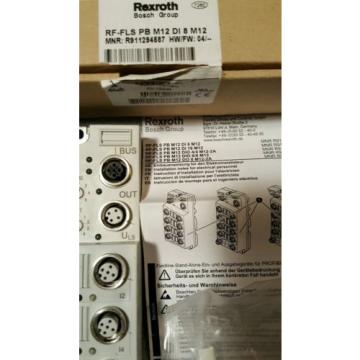 REXROTH  RF-FLS PB M12 DI 8 M12, MPN R911294587   **NEW**