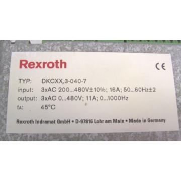 INDRAMAT REXROTH DRIVE DKC11.3-040-7-FW FWA-ECODR3-SGP-03VRS-MS 60 Day Warranty!