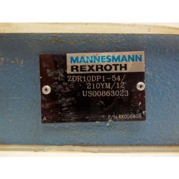 REXROTH ZDR10DP1-54/210YM/12 HIGH PRESSURE REDUCING VALVE P/N: RR006808