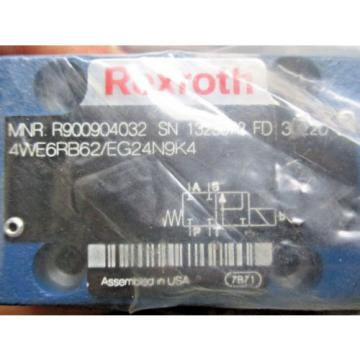 NEW REXROTH DIRECTIONAL CONTROL VALVE 4WE6RB62/EG24N9K4