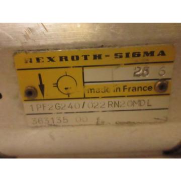 REXROTH SIGMA HYDRAULIC GEAR 1PF2G240/022PN2OMDL Pump