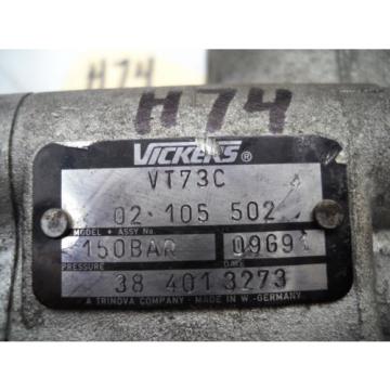 VICKERS VT73C HYDRAULIC 02 105 502 CATERPILLAR FREIGHTLINER VT 73 C LUK Pump