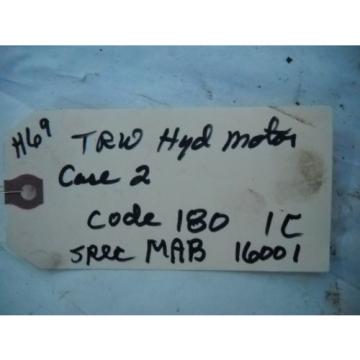 J I CASE 222 TRW ROSS GEAR DIVISION HYDRAULIC MOTOR MAB 16001 CODE 180 1C Pump