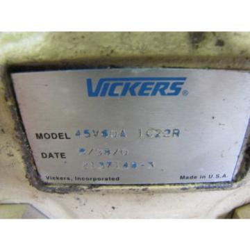VICKERS 45V60A1C22R VANE TYPE HYDRAULIC 3&#034; INLET 11/2&#034; OUTLET 11/4&#034; SHAFT Pump