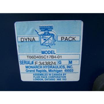 Monarch T06D405C17B401 DynaPack 5 HP Hydraulic Unit 230/460 3PH 1500 PSI Pump