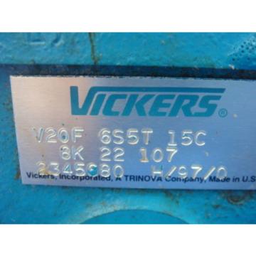 NEW VICKERS HYDRAULIC , V20F 6S5T 15C 8K 22 107, NEW IN BOX Pump