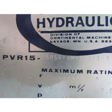 PVR15 Hydraulic Vane Variable Displacement Pressure Comp 15 Gal 1500 PSI Pump