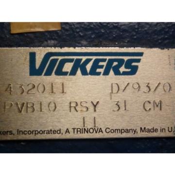 Vickers Hydraulic PVB10 RSY 31 CM 11 _ PVB10RSY31CM11 Pump