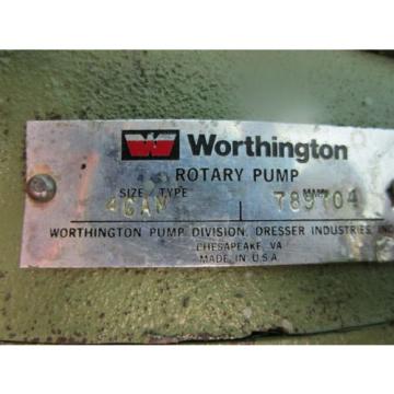 Worthington Rotary Size Type 4GAM MMN 789704 Unimount 125 11/2hp 3ph Pump