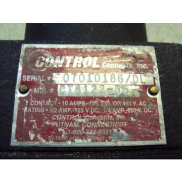 CONTROL CONCEPTS CI81225B 10 AMPS USED Pump