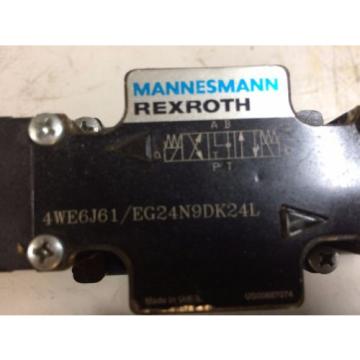 LOT OF 2 Mannesmann Rexroth HYDRAULIC VALVES 4WE6J60 &amp; 4WE6J61/EG24N9DK24L