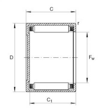 Drawn cup needle roller bearings with closed end - BK0509