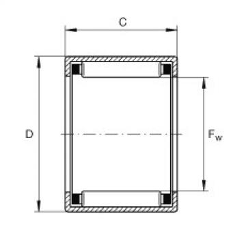 Drawn cup needle roller bearings with open ends - SCE107-1/2