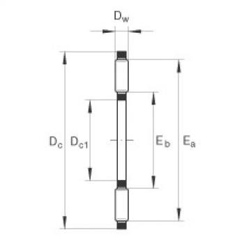 Axial needle roller and cage assemblies - AXK150190