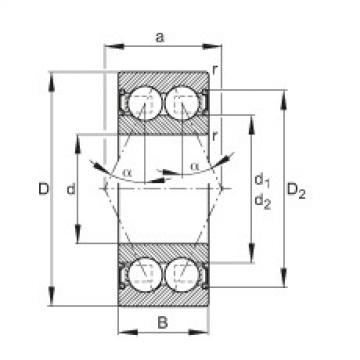 Angular contact ball bearings - 3004-B-2RS-TVH