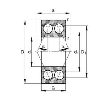 Angular contact ball bearings - 30/6-B-TVH
