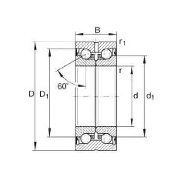 Axial angular contact ball bearings - ZKLN0624-2RS-PE