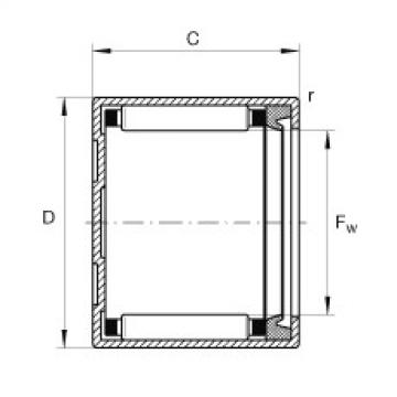 Drawn cup needle roller bearings with closed end - BCH1614-P