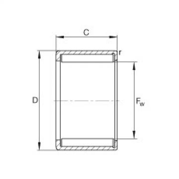 Drawn cup needle roller bearings with open ends - HN1212