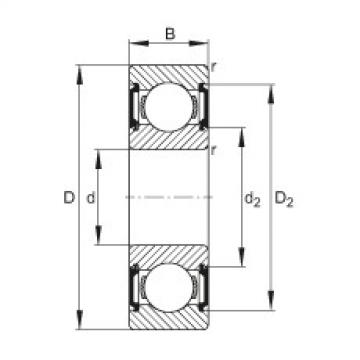 Deep groove ball bearings - 6203-C-2BRS