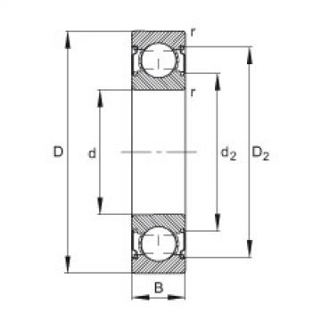 Deep groove ball bearings - 6204-C-2Z