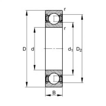 Deep groove ball bearings - S6009-2RSR