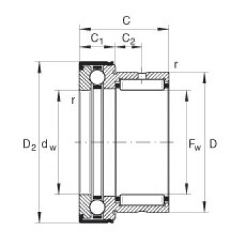 Needle roller/axial ball bearings - NKX50-Z-XL