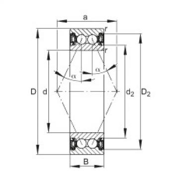 Angular contact ball bearings - 3003-B-2RZ-TVH