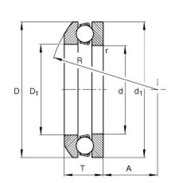 Axial deep groove ball bearings - 53222 + U222