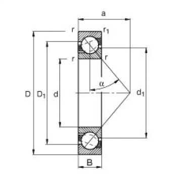 Angular contact ball bearings - 71809-B-TVH