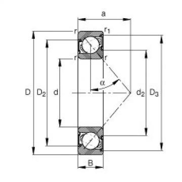 Angular contact ball bearings - 7008-B-XL-2RS-TVP