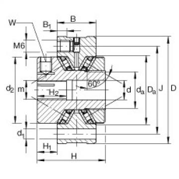 Axial conical thrust cage needle roller bearings - ZAXFM1555