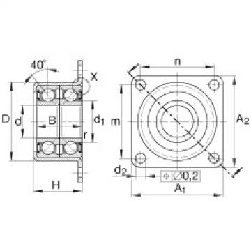 Angular contact ball bearing units - ZKLR1547-2RS