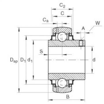 Radial insert ball bearings - GYE30-XL-KRR-B