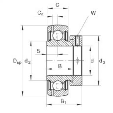 Radial insert ball bearings - GRAE30-XL-NPP-B-FA125