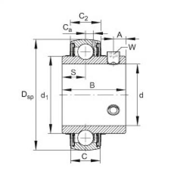 Radial insert ball bearings - UC208-24