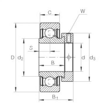 Radial insert ball bearings - RAE25-XL-NPP-FA106