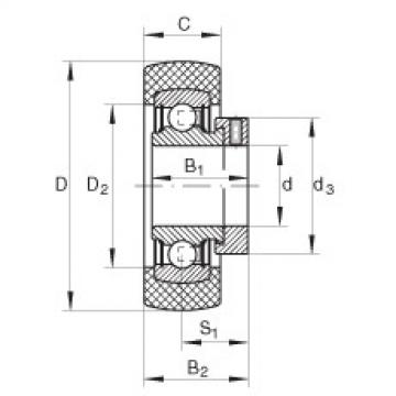 Radial insert ball bearings - RABRB30/72-XL-FA106