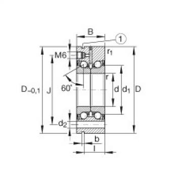 Axial angular contact ball bearings - ZKLF1560-2RS-PE