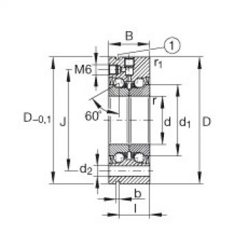 Axial angular contact ball bearings - ZKLF30100-2RS-XL