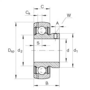 Radial insert ball bearings - GAY15-XL-NPP-B-FA164