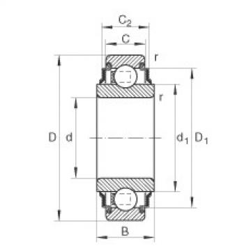 Radial insert ball bearings - 207-XL-KRR-AH03