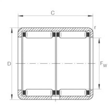 Drawn cup needle roller bearings with open ends - HK2538-ZW