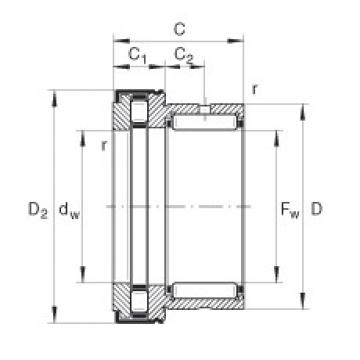 Needle roller/axial cylindrical roller bearings - NKXR25-Z-XL