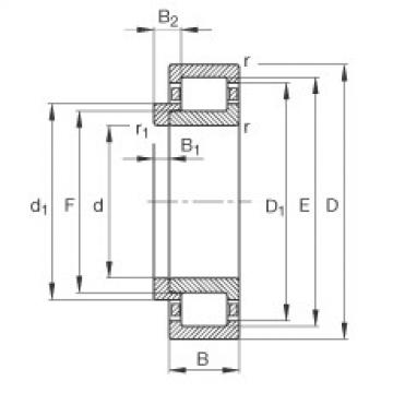 Cylindrical roller bearings - NJ208-E-XL-TVP2 + HJ208-E