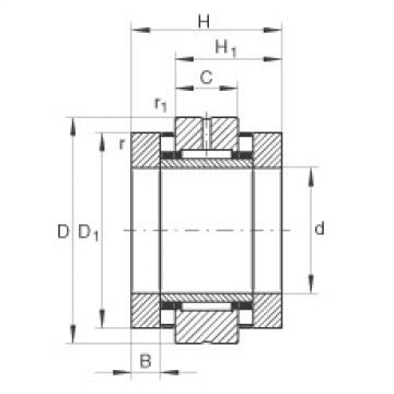 Needle roller/axial cylindrical roller bearings - ZARN1747-TV