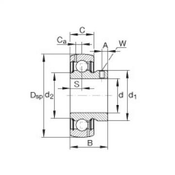 Radial insert ball bearings - GAY107-NPP-B-AS2/V