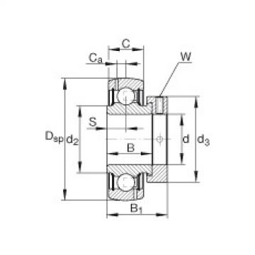 Radial insert ball bearings - GRA107-NPP-B-AS2/V
