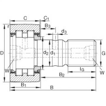 Stud type track rollers - PWKR47-2RS-XL